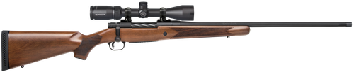 Mossberg Patriot Optic Full Size 7mm PRC 3rd,24" Matte Blued Fluted Threaded Barrel, Matte Blued Drilled & Tapped Receiver, Walnut Fixed Stock, Vortex Crossfire II 3-9x40mm Scope