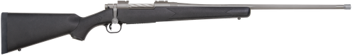 Mossberg Patriot Full Size 7mm PRC 3rd,24" Stainless Cerakote Fluted Threaded Barrel, Drilled & Tapped Stainless Cerakote Receiver, Black Fixed Stock