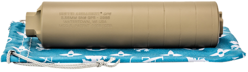Griffin Armament GP5 Direct Thread Suppressor 5.56mm 1.50" Flat Dark Earth 17-4 PH Stainless Steel 1/2"x28