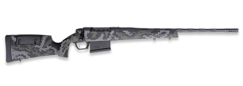 Weatherby 307 Range XP2 6.5 PRC, 22" Threaded Barrel, 1/2X28 Thread Pitch, Cerakote Finish, Graphite Black, Green/Gray Sponge Pattern Polymer Stock, 5rd, Includes 2" Muzzle Brake