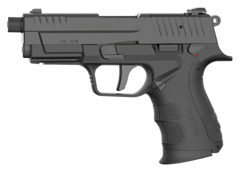 Retay RXP 22 LR 10rd,4" Black Threaded Barrel, Black Cerakote RMR-RMSc Optic Ready-Serrated Slide & Frame Accessory Rail, Textured Grip