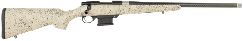Howa 1500 Carbon Elevate 6mm ARC 22" Carbon Fiber Wrapped Threaded Barrel, Black Drilled & Tapped Steel Receiver, Fixed Stocky's Tan Black Webbing Synthetic Stock