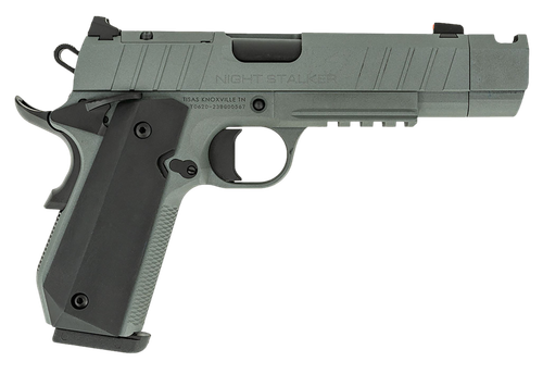 Tisas Nightstalker SF-C 45 ACP, 4.25" Compensated Barrel, Gray Cerakote, Rail, Novak Sights w/Tritium Front, 2x8rd Mags