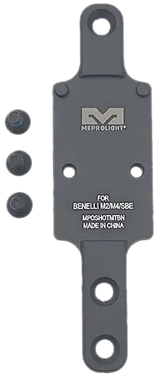 Meprolight Optics Plate Shotgun Matte Black Aluminum, Benelli M2/M4/SBE RMR Footprint