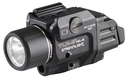 Streamlight TLR-8 HL-X, Weaponlight with Red Laser, 1,000 Lumens, Black, Includes High/Low Paddle Switches, Key Kit, Multi-Tool, (1) SL-B9 Rechargeable Battery Pack, and USB-C Cord