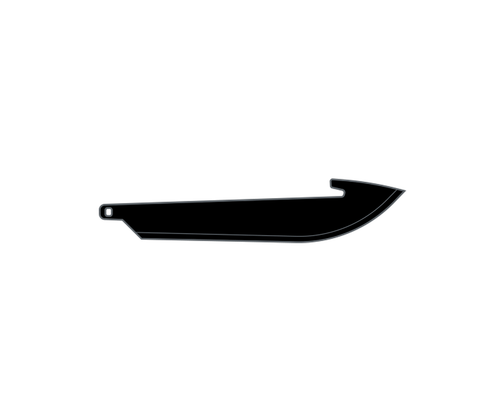 Outdoor Edge Edge Drop-Point Blades, Plain Edge, 3.5" Blades, 420J2, Black Oxide Finish, Black, 6 Pack