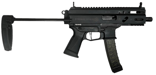 Grand Power SP9A3S Stribog 9mm 5.50" Threaded Barrel, M-LOK Handguard, Picatinny Rail Receiver, PDW Tailhook Brace, Ambidextrous, 30 Rd