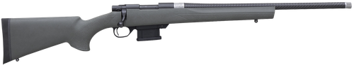 Howa 1500 Mini Action 6.5 Grendel 20" Black Carbon Fiber Threaded Barrel, Black Drilled & Tapped Steel Receiver, Fixed HTI Green Synthetic Stock