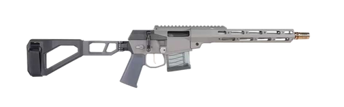Q LLC Mini Fix 5.56mm 12" Gray Tapered Threaded Barrel, M-Lok Handguard, Gray Picatinny Rail Receiver, Adj Folding Stock, Black Polymer Grip