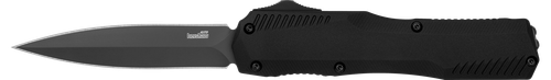Kershaw Livewire Automatic 3.45" OTF Spear Point Plain Black PVD CPM MagnaCut Steel Blade, Black Anodized Aluminum Handle