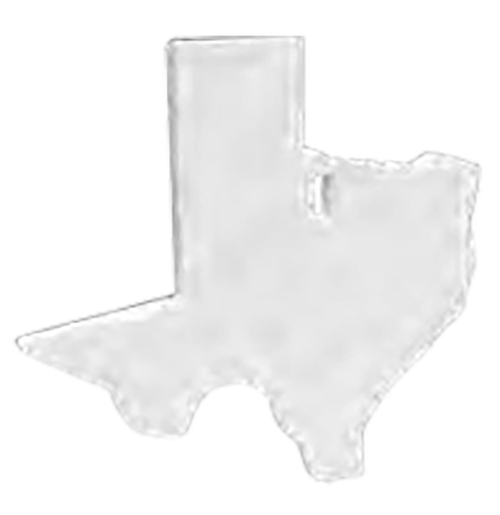 Birchwood Casey AR500 Gong, Texas Silhouette Target, 3/8", 1-Hole, White