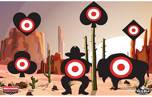 Birchwood Casey Dirty Bird, 12" x 18" Aces High Target, 6 Targets
