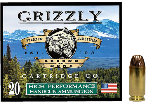 Grizzly Ammo 40S&W 200gr Jacketed Hollow Point, 20rd Box