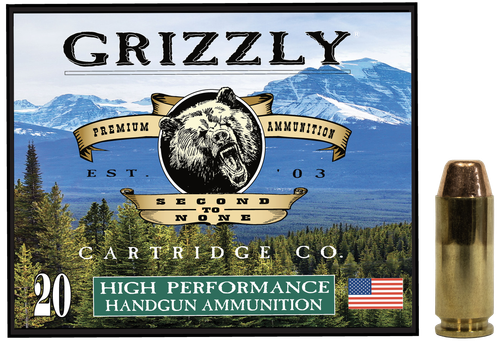 Grizzly Ammo 10mm ACP 200gr Full Metal Jacket Flat Point, 20rd Box