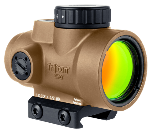 Trijicon MRO SD, Red Dot, 25mm Objective, 2 MOA Dot, Anodized Finish, Coyote Brown, Includes Low Mount