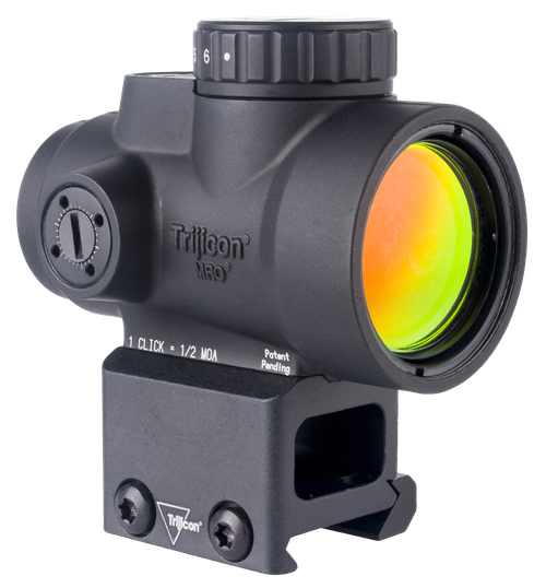 Trijicon MRO SD, Green Dot, 25mm Objective, 2 MOA Dot, Matte Finish, Black, Lower 1/3 Co-Witness Mount