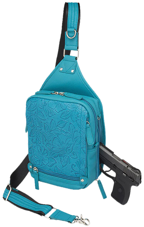 Gun Tote'n Mammas GTM-110/tblue Mini Sling Cowhide Turq