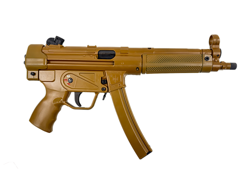 MAC 5 Exclusive Color 9mm 30rd, 8.90" Threaded Barrel, RAL 8000 Black Optic Cut Receiver/Frame, Black Grip, Ambidextrous