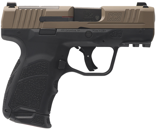 HK CC9 Micro Compact 9mm 12+1 3.32" Barrel, Flat Dark Earth Cerakote, Optic Ready Steel, FDE Rail, Interchangeable Backstrap Grip, Ambidextrous Safety