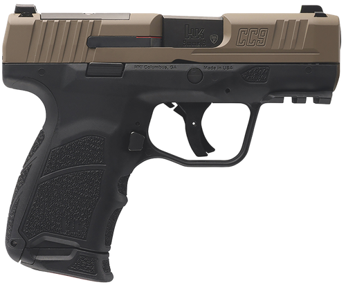 HK CC9 Micro Compact 9mm Luger 10+1 3.32" Polygonal Barrel, Flat Dark Earth Cerakote Optic Ready/Serrated Steel Slide, Flat Dark Earth Frame