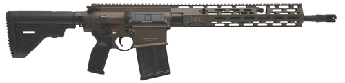 HK MR762 A4 7.62x51mm 20rd,16.50" Black Threaded Barrel, Patriot Brown Picatinny Rail Receiver, M-Lok Handguard, 6 Position Black Stock, Black Finger Grooved Grip, Ambidextrous