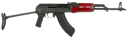 Century WASR-10 7.62x39mm 16.25" Black Romanian AK Barrel, Black Underfolding Stock, Red AKM Pattern Furniture, 30 Rd