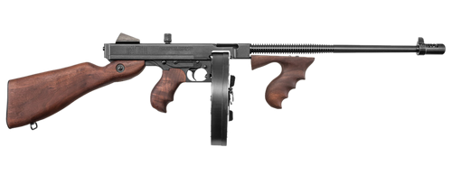 Auto-Ordnance Thompson 1927A-1 Lightweight Deluxe .45 ACP, Walnut Wood Stock, Walnut Grip, 100rd Drum & 20 Rd Mag