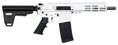 Great Lakes Firearms AR15 Pistol 223/5.56 7.50" Barrel, Billet Upper and Lower White Cerakoted 30rd Mag