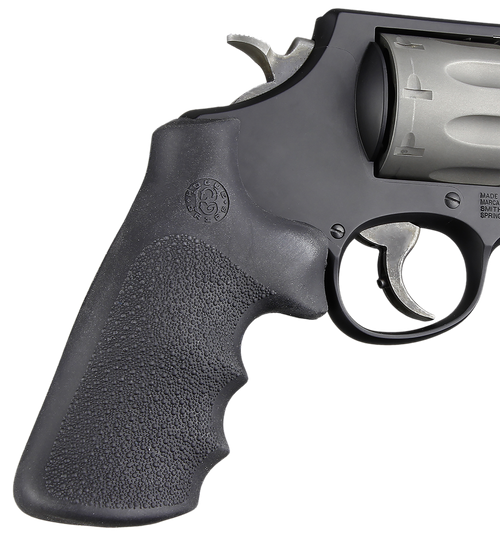 Hogue Conversion GripGripFinger Grooves Black Overmolded Rubber Fits S&W K/L/N/X/Z Frame