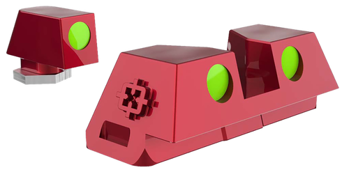 Cross Fiber Optic Standard Height Glock RED