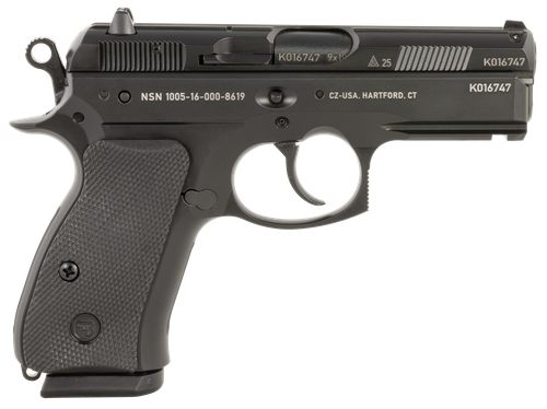 CZ P-01 50th Anniversary 9mm 15rd, 3.75" Black Steel Barrel, Black Steel Serrated Slide, Black Beavertail, Black Rubber Grip