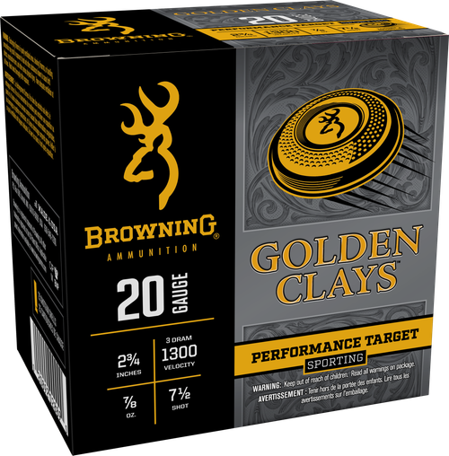 Browning Golden Clays 20 Gauge 2.75" 7/8oz 7.5Shot 25 Per Box