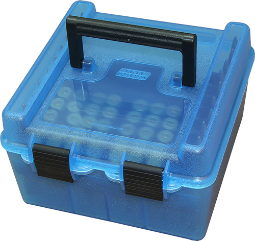 MTM Case-Gard Deluxe Ammo Box Blue Polypropylene 100rd