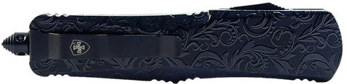 Templar Knife Gen II Maiden Gloss Small 2.75" OTF Tanto Plain Black Oxide Stonewashed 440C SS Blade, 4.25" Black Gloss Aluminum Handle, Glass Breaker