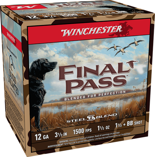 Winchester Final Pass 12 Ga, 3.50" 1 1/2oz BB/1.5 Shot 25 Per Box