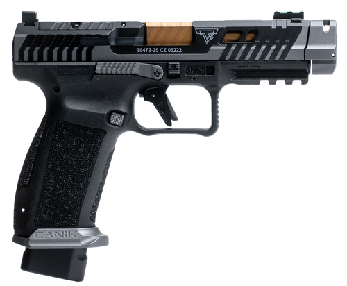 Canik TTI Combat Smoke 9mm, 4.6" Compensated Barrel, Optics Ready, 18rd