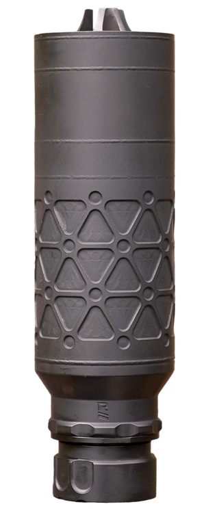 Rugged Suppressors Axial 7.62MM, Cerakote Finish, Black, Includes Rugged Universal Mount and 5/8X24 M2 Muzzle Brake