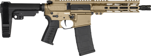 CMMG Banshee Mk4 300 Blackout,8" Threaded Barrel, M-Lok, Coyote Tan, Picatinny, Black RipBrace, Zeroed Grip, 30rd