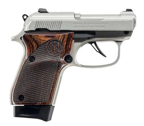 Beretta 30X Just In Case 32 ACP,2.9" Inox Carbon Steel Barrel & Serrated Slide, Inox Aluminum Frame, Helica Textured Wood Grip, (2) 8rd Magazines