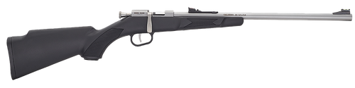 Henry Mini Bolt Youth 22 S/L/LR 1rd 16.25" Matte Stainless Steel Barrel, Matte Drilled & Tapped Stainless Steel Receiver, Black FixedGrip Synthetic Stock