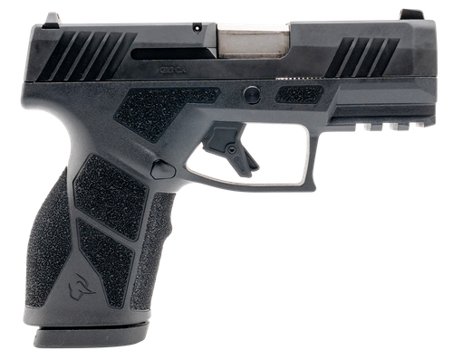 Taurus GX2 9mm CA Compliant 10rd,3.38" Stainless Steel Barrel, Matte Black Alloy Steel Serrated Slide, Black Polymer Frame Accessory Rail