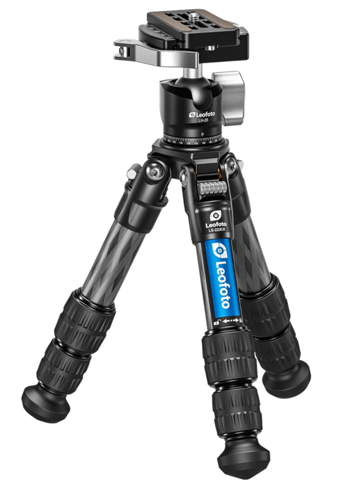 Leofoto Carbon Fiber Tripod Black Aluminum LS-223CX+LH-25