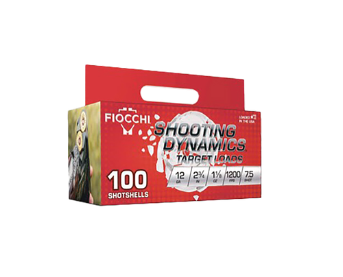 Fiocchi Shooting Dynamics 12 Gauge 2.75" 1 1/8oz 7.5Shot 100 Per Box