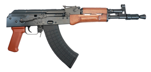 Pioneer Arms Hellpup 7.62x39mm 30rd,11.73" Black Threaded Barrel, Oil Varnished Polish Laminated Wood Handguard & Grip, Side Mounted Optics Rail