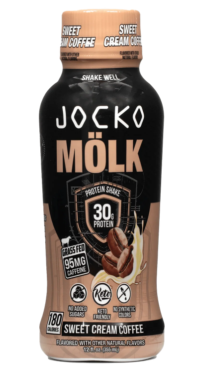 Jocko Fuel Sweet Cream Coffee Protein Shake 12oz 12Pack