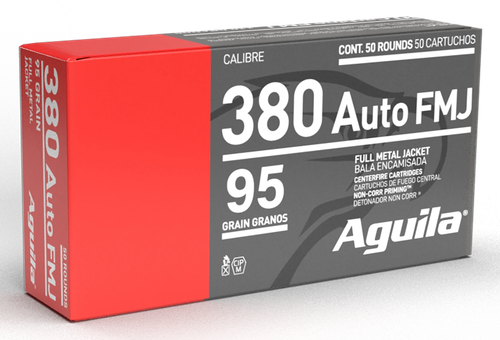 Aguila 380 ACP 95gr Full Metal Jacket 50 Per Box