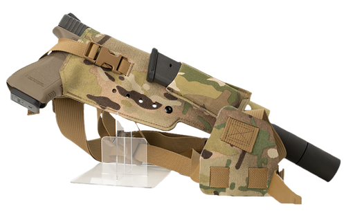 Cole-TAC Varmint Wrangler XL, Chest Holster, Fits Most Full Size s with Suppressors Attached and Weapon Mounted Light, MultiCam