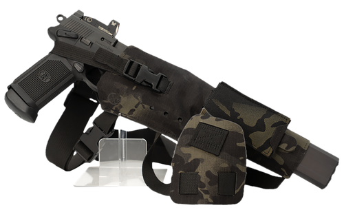 Cole-TAC Varmint Wrangler XL, Chest Holster, Fits Most Full Size s with Suppressors Attached and Weapon Mounted Light, MultiCam Black