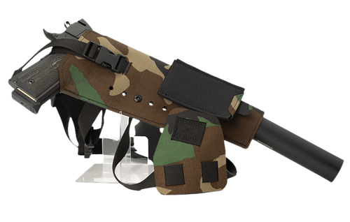 Cole-tac Varmint Wrangler XLHolder Chest M81 Woodland Left Hand