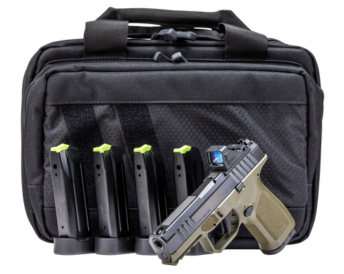 Rost Martin RM1C *CA Compliant 9mm 4" Match Barrel, Black Nitron Steel Serrated w/Optic Slide, OD Green Polymer Frame, 10 Rd